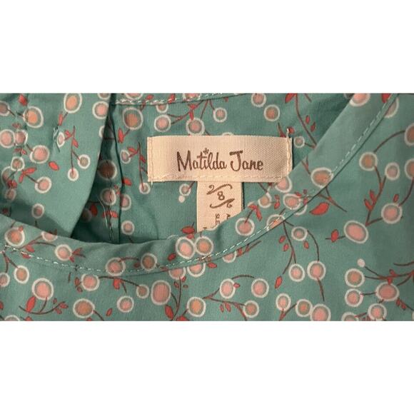 Matilda Jane Girls Dress Size 8 Apples Ruffles And Buttons On Back - EUC - Picture 8 of 8